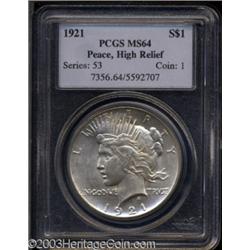 1921 $1 MS64 PCGS.