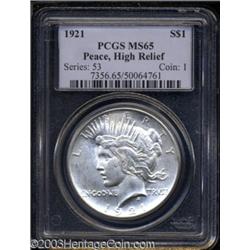 1921 $1 MS65 PCGS.