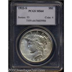 1922-S $1 MS64 PCGS.