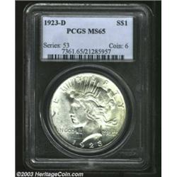 1923-D $1 MS65 PCGS.