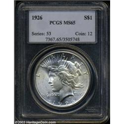 1926 $1 MS65 PCGS.