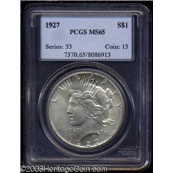 1927 $1 MS65 PCGS.