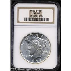 1934-D $1 MS64 NGC.