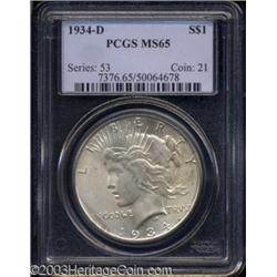 1934-D $1 MS65 PCGS.