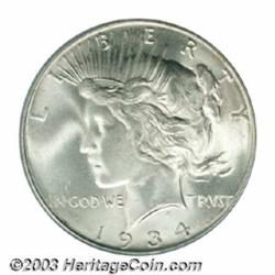 1934-D $1 MS66 PCGS.