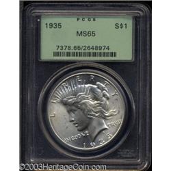 1935 $1 MS65 PCGS.