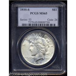 1935-S $1 MS65 PCGS.