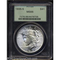 1935-S $1 MS66 PCGS.