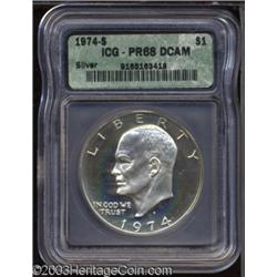 1974-S $1 Silver PR68 Deep Cameo ICG.