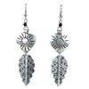 Image 1 : Stamped Recycled Cooking Pot 'Earth Lover' Earrings - Z
