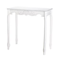 White Scalloped Hall Table