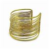 Image 1 : Dozens of Strands Brass Wire Cuff - WorldFinds