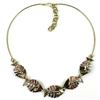 Image 1 : Fishbone Brass Necklace - Brass Images (N)