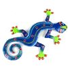 Image 1 : Eight Inch Blue Green Metal Gecko - Caribbean Craft