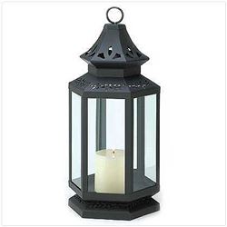 Large Black Stagecoach Lantern