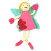 Image 1 : Hand Felted Tooth Fairy Pillow - Blonde with Pink Dress