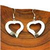 Image 1 : Silver Heart Earrings Large - Artisana