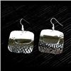 Image 1 : Large Silverplated Double Square Earrings - Artisana
