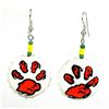 Image 1 : Recycled Bottlecap Tiger Paw Earrings - Creative Altern