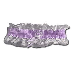 White And Lilac Leg Garter