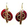 Image 1 : Cello Brass and Copper Earrings - Brass Images (E)