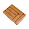 Image 1 : Bamboo Cutlery 6-Place Tray Organizer