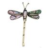 Image 1 : Alpaca Silver Abalone Dragonfly Pin - Artisana