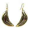 Image 1 : Brass and Copper Slice Earrings - Brass Images (E)