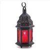 Image 1 : Red Glass Moroccan Lantern