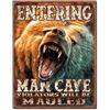 Image 1 : MAN CAVE METAL SIGN