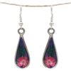 Image 1 : Red Flower Drop Earrings - Artisana