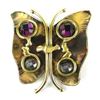 Image 1 : Brass Butterfly Brooch with Crystals - Brass Images (O)