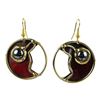 Image 1 : Morpho Hematite Copper and Brass Earrings - Brass Image
