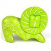 Image 1 : Handcrafted Mini Soapstone Funky Lion Sculpture in Lime