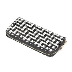 Houndstooth Zip Wallet