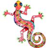 Image 1 : Eight Inch Pink Metal Gecko - Caribbean Craft