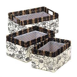Floral Woven Nesting Baskets