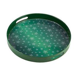 Green Snowflake Serving Tray