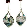 Image 1 : Abalone Teardrop Alpaca Silver Earrings - Artisana