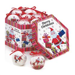 Jolly Santa Ornament Box Set