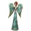 Image 1 : 12-inch Hand Painted Metalwork Angel - Green - Croix de