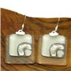 Image 1 : Celestial White Stacked Glass Squares Sterling Silver E