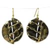 Image 1 : A River Runs Brass Earrings - Brass Images (E)