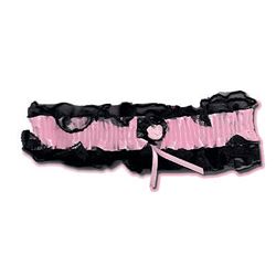 Black And Pink Leg Garter