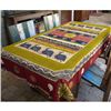 Image 1 : Hand Painted Table Cloth 92 inches by 56 inches - Tonga