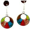 Image 1 : Inlaid Stone 'Arcada' Drop Earrings - Artisana