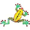 Image 1 : Ten Inch Metal Yellow Frog - Caribbean Craft