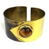 Image 1 : Tiger Eye "To the Point" Brass Cuff - Brass Images (C)