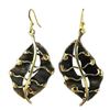 Image 1 : Fall Leaf Brass Earrings - Brass Images (E)