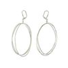 Image 1 : Edie Triple Oval Earrings in Silvertone - WorldFinds